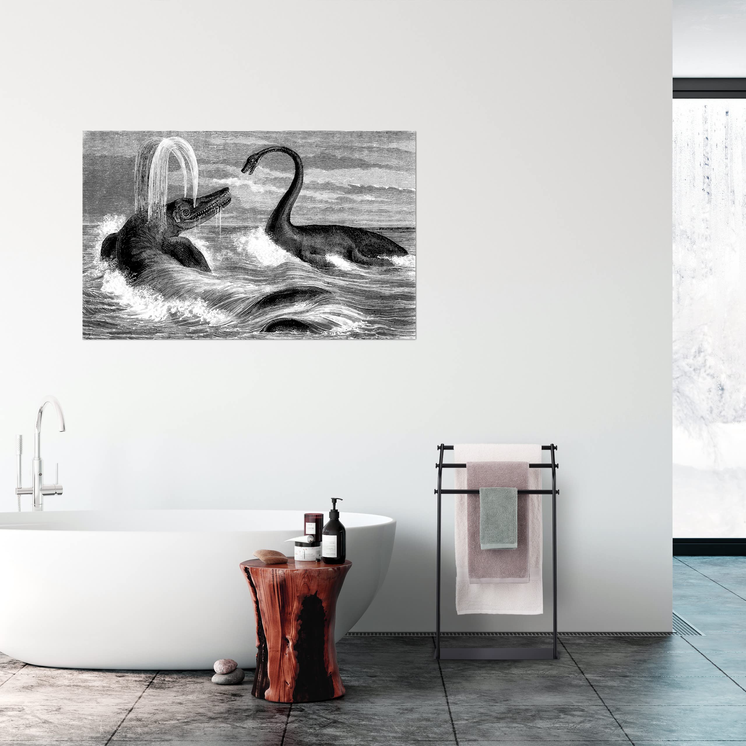 Relaxdays Porte-Serviettes, 3 Barres, HxLxP : 86 x 51 x 19 cm, antidérapant, Salle de Bain, Chambre, Acier, Noir