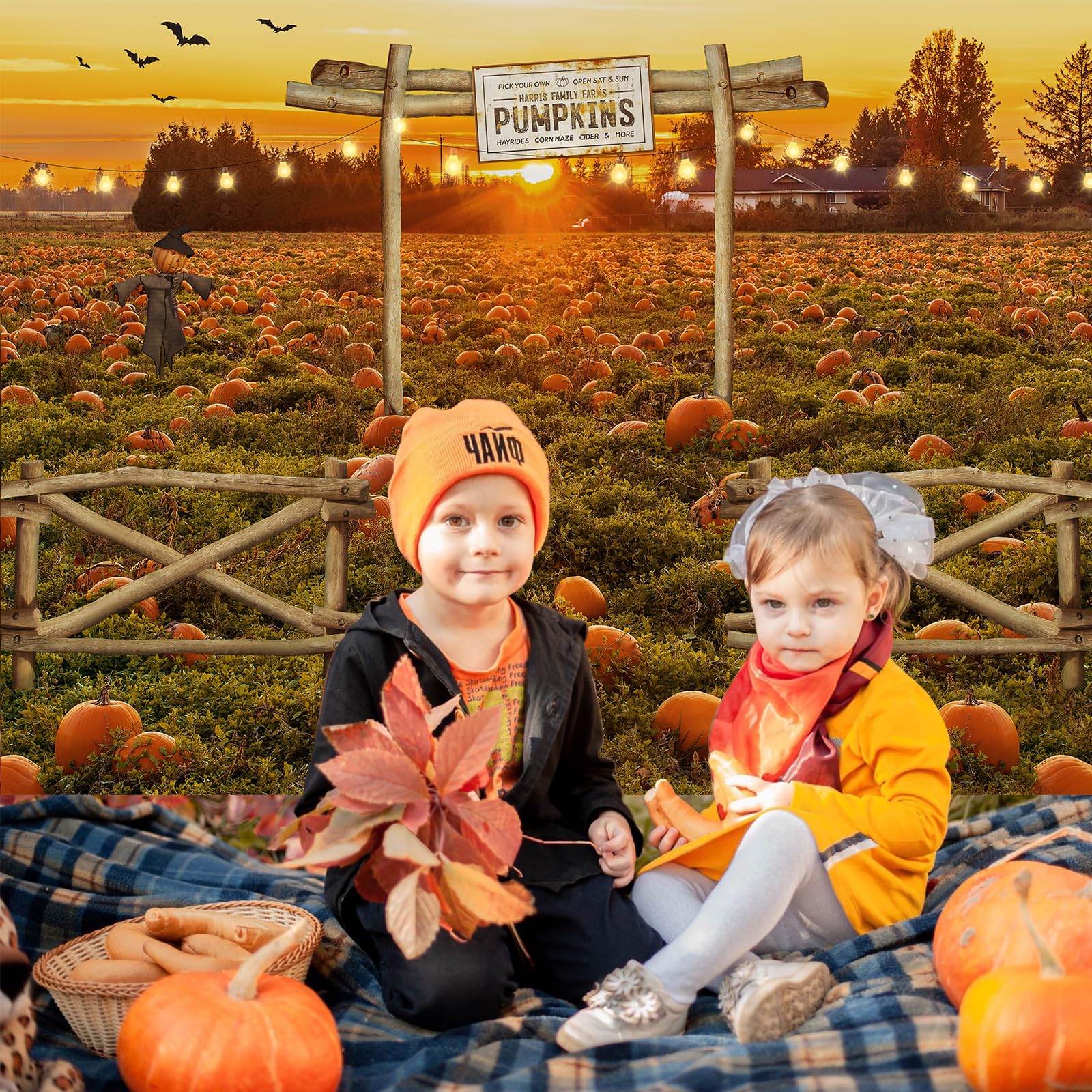 Avezano Fotohintergrund Herbst-Ahorn-Ernte – 2,1 X 1,5 M, Baumwollstoff, Für Herbst-Partys