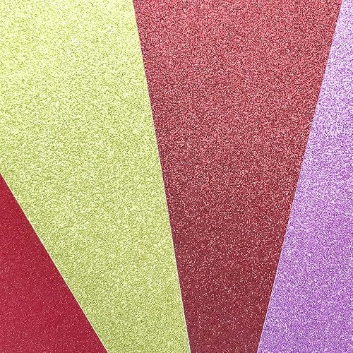 Miniatura 4 de Misscrafts - 10 hojas de cartulina brillante con purpurina de 12 x 8 pulgadas, papel de manualidades para álbumes de recortes, manualidades,