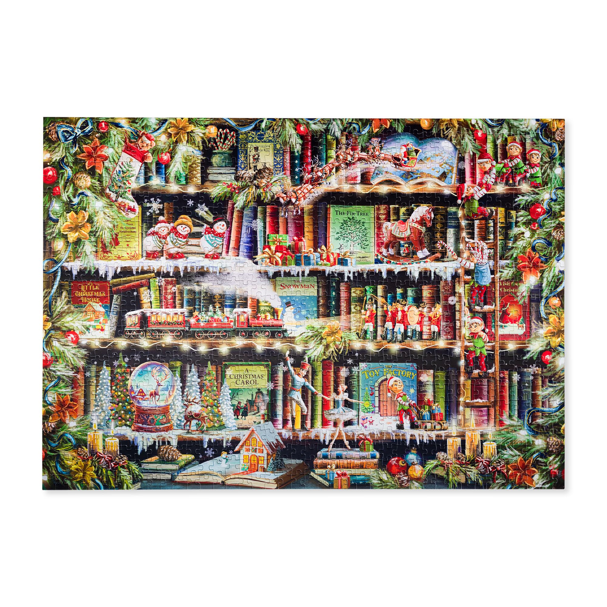 MOSAIC PUZZLES Enchanted Christmas Book Nook - Christmas Puzzles for Adults - Premium Jigsaw Puzzles, 1000 Pieces