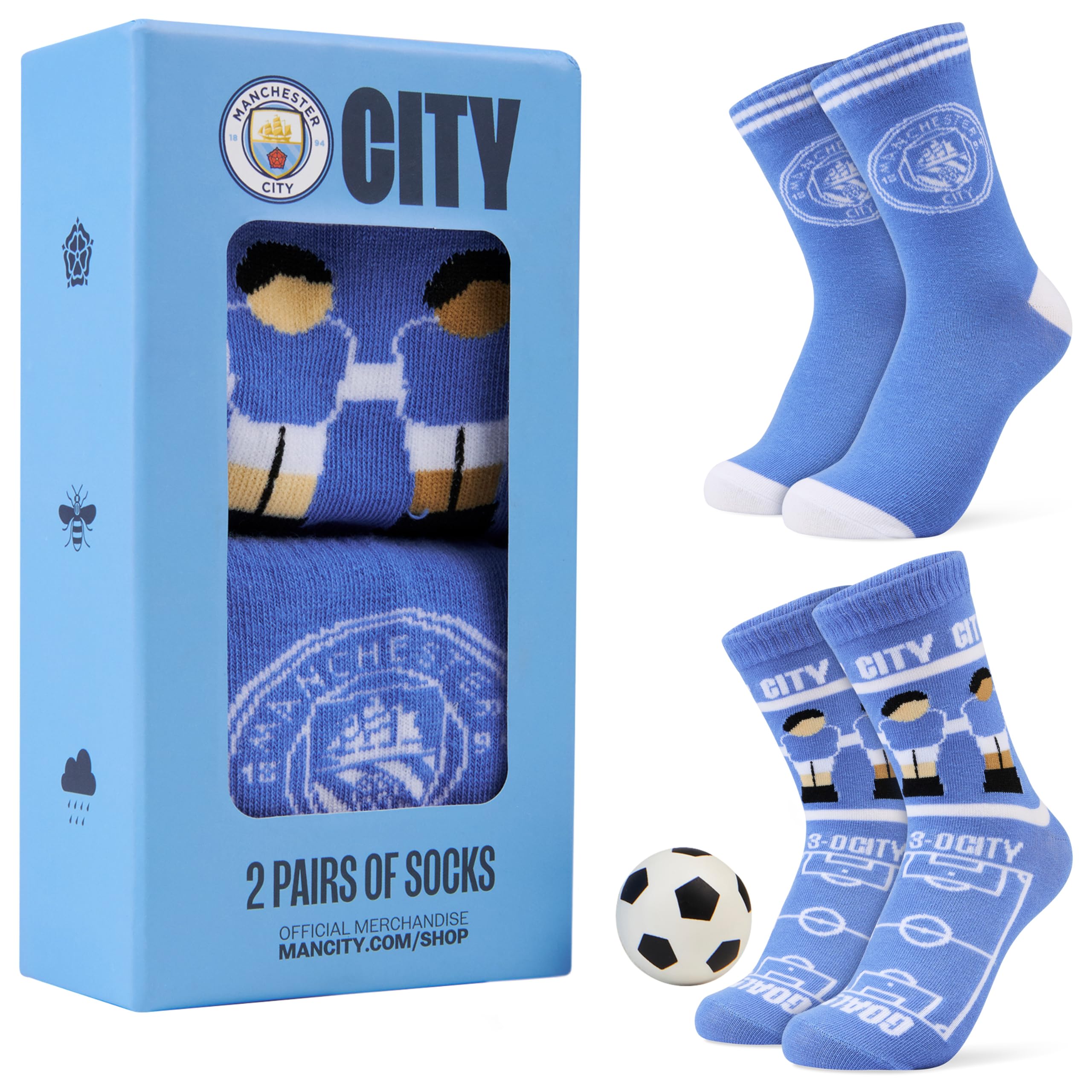 Sponsored Ad – F.C. Socks Boys 2 Pack Teens Crew Socks Sports Soft Breathable with Bouncy Football Man City Gifts for Boys