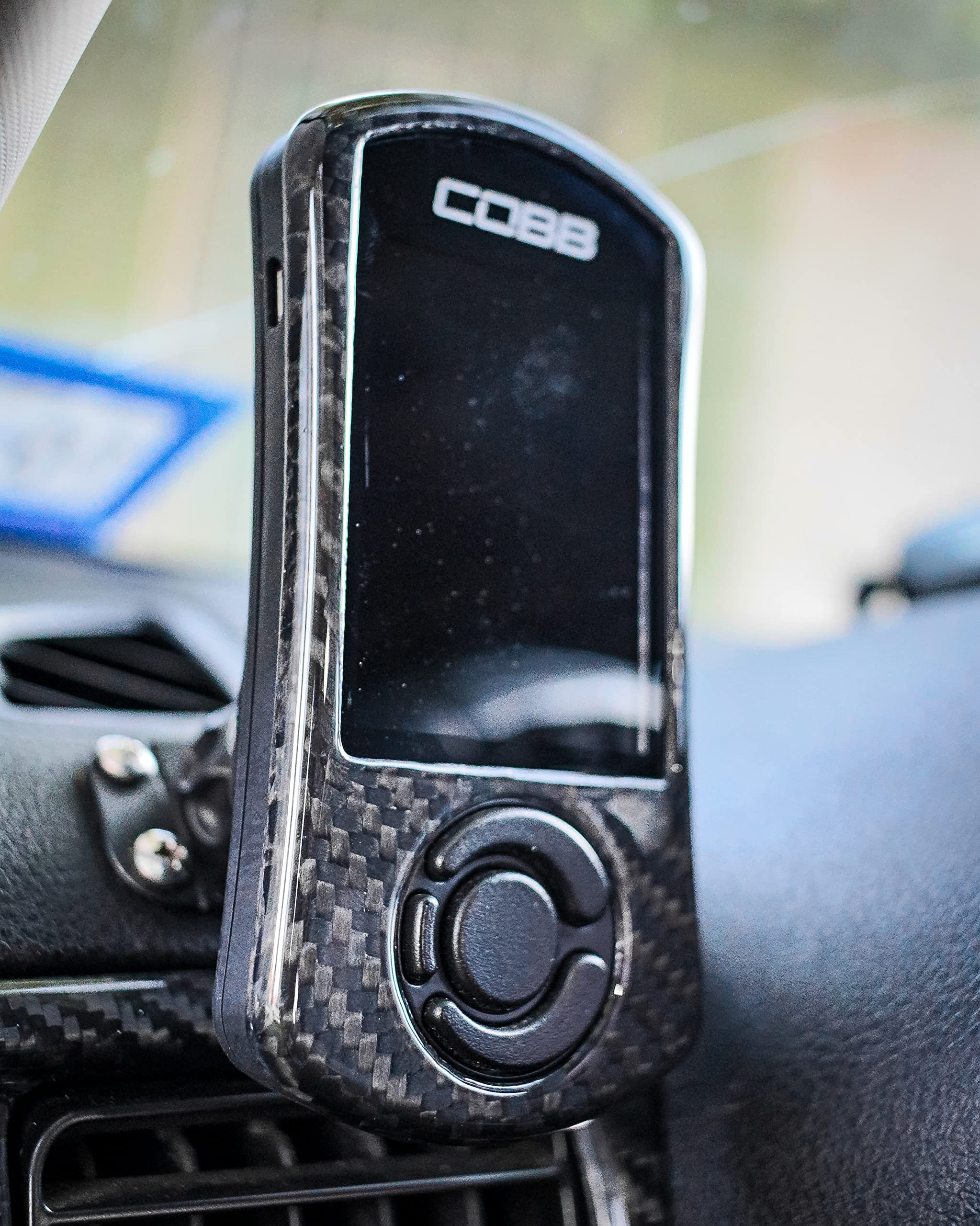 Prawdziwa sucha nakładka z włókna węglowego, dodatkowa osłona płyty czołowej, kompatybilna z Cobb Subaru ACCESSPORT V3 (AP3-SUB-004)