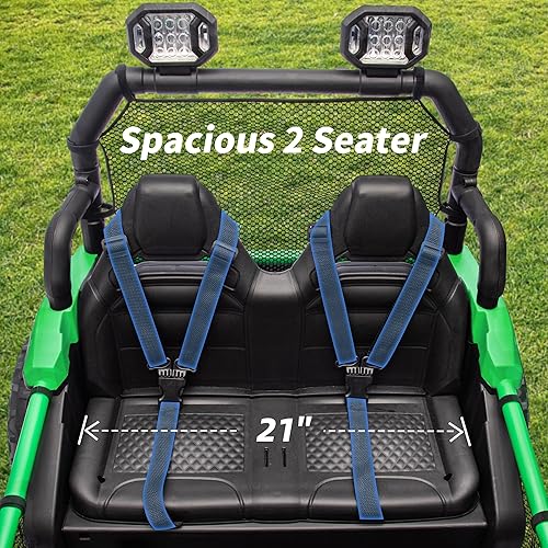 Miniatura 4 de 24V Kids UTV, 4WD 2 plazas Ride-on coche eléctrico de juguete para niños grandes con control remoto, 2WD4WD conmutable, 4x200W Motor - Verde