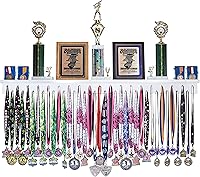 MedalAwardsRack 4ft Premier Medal Hanger Display Rack & Trophy Shelf - Largest 48" Holds 37 Medals for Gymnastics, Soccer, Basketball & More