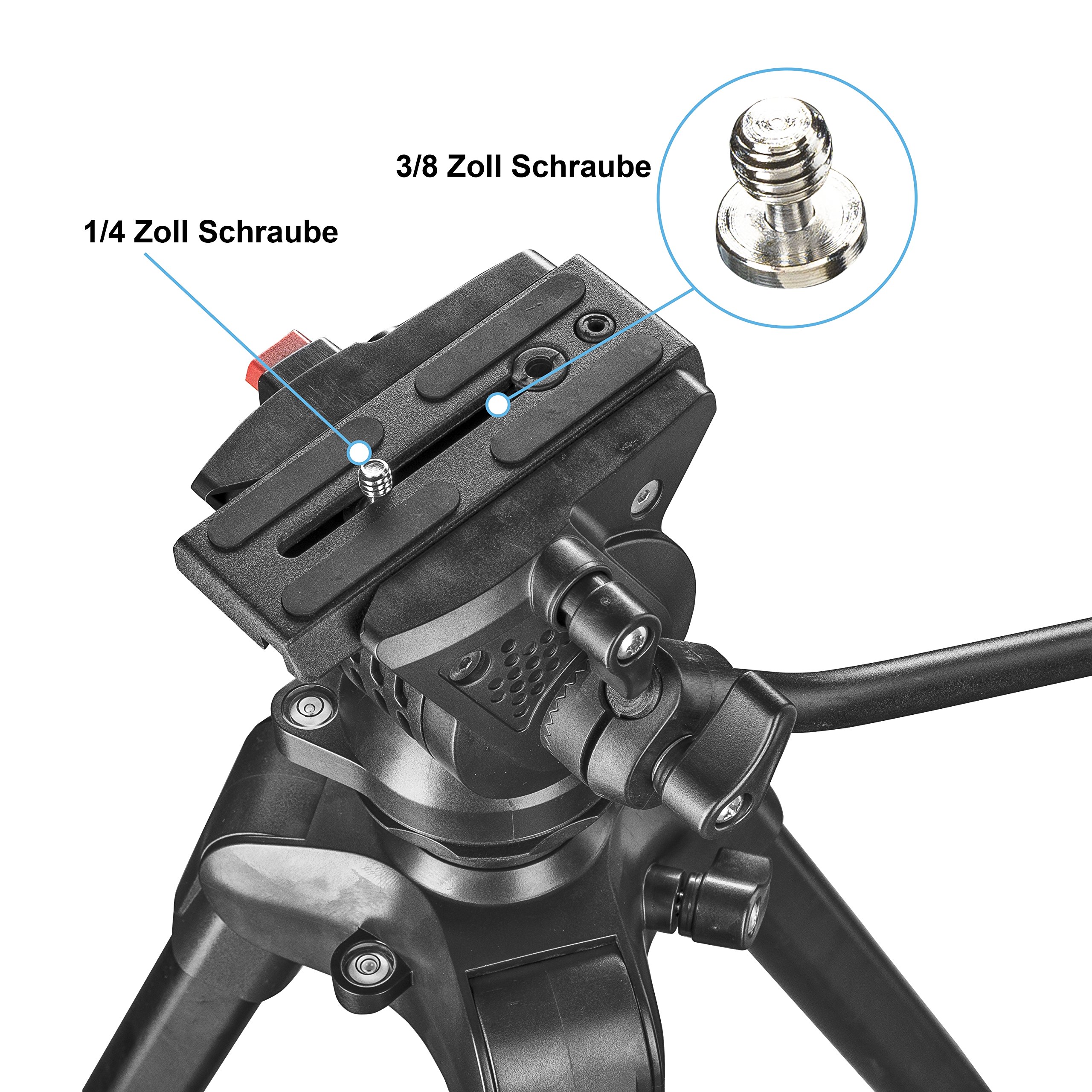 Statyw wideo Walimex pro z uchwytem na smartfon i torbą I Zaawansowany, 173 cm, lekki i stabilny I 2-kierunkowa głowica obrotowa z funkcją panoramy 360° i blokadą obrotu I do lustrzanek cyfrowych