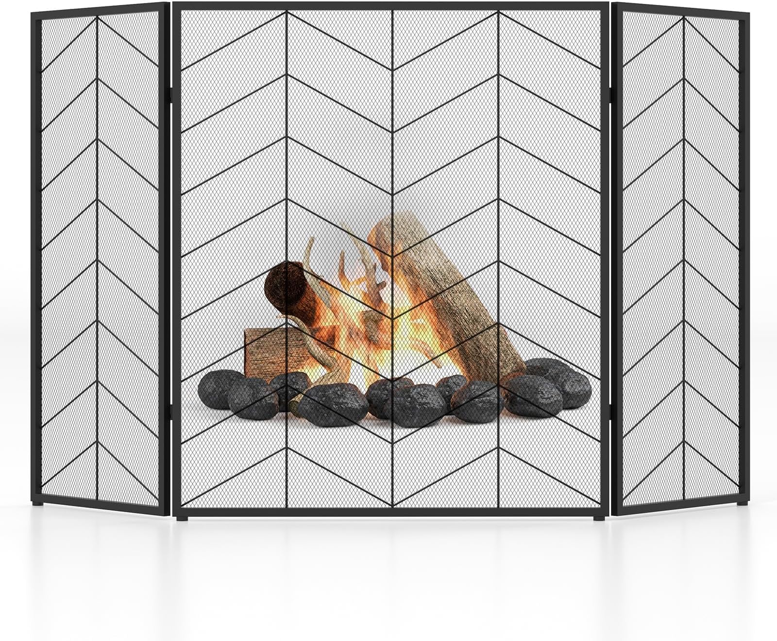 Kaminschutzgitter Kamingitter Funkenschutzgitter Dreiteiliges Gitter gegen Funkenflug Absperrgitter faltbar Türschutzgitter Raumteiler Kamin Funkenschutz Kaminpaneele dekorative Netzabdeckung 127x91cm Kaminschutzgitter Kamingitter Funkenschutzgitter Dreiteiliges Gitter gegen Funkenflug Absperrgitter faltbar Türschutzgitter Raumteiler Kamin Funkenschutz Kaminpaneele dekorative Netzabdeckung 127x91cm