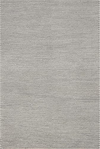 Miniatura 7 de nuLOOM Alfombra de Área Cuadrada de 4 Pies Penelope de Lana Trenzada Hecha a Mano, Gris Claro, Estilo Rústico Sólido de Granja, Para Dormitorio,