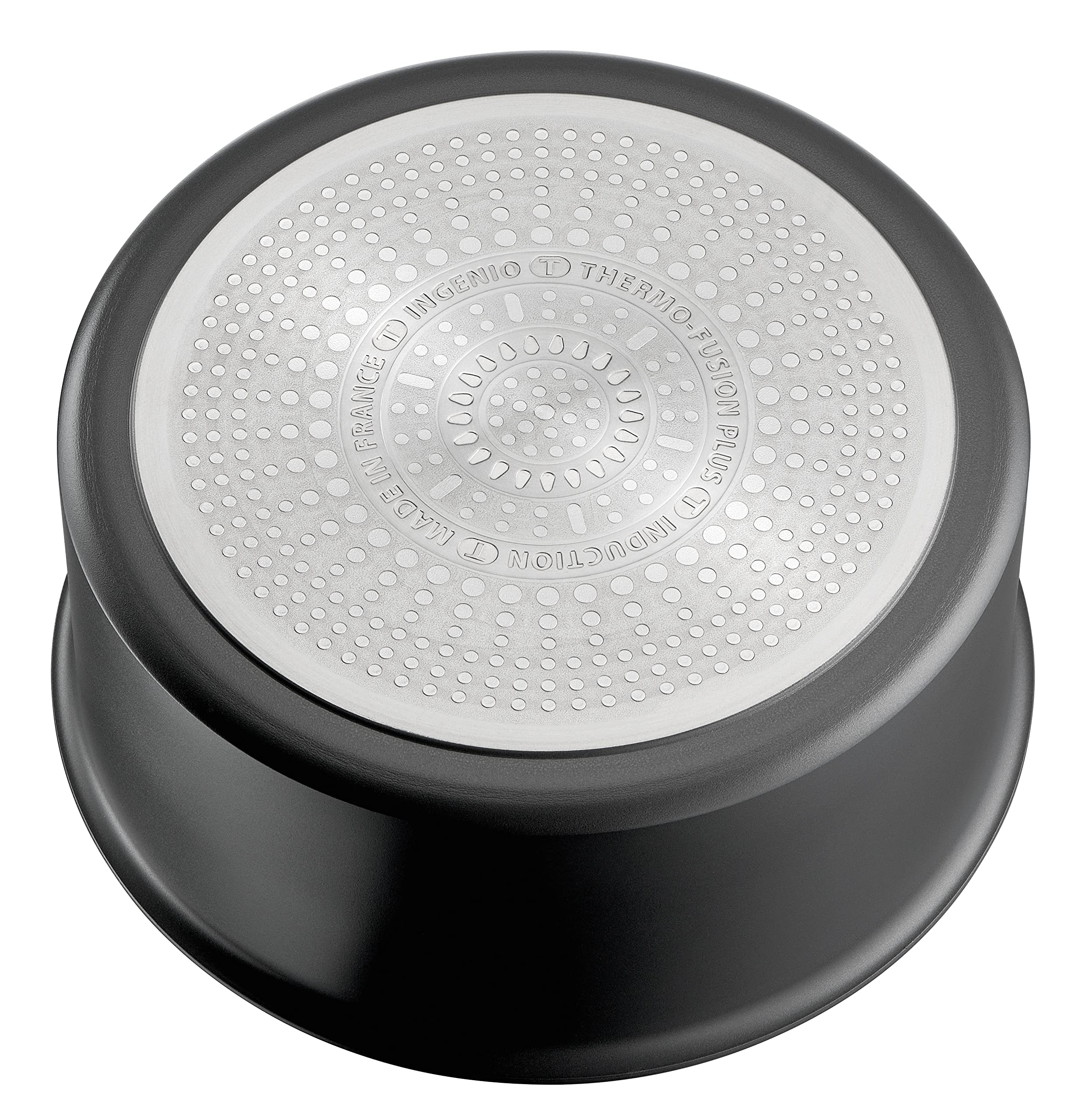 Tefal L76495 Ingenio Ultimate Batterie de cuisine 5 pièces | Empilable | Revêtement antiadhésif | Convient pour l'induction | Indicateur de température du signal thermique | Noir | 5 pièces