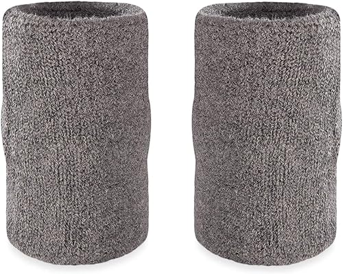 Miniatura 6 de Suddora Muñequerasbrazaletes de doble ancho de 6 pulgadas (par)  Bandas gruesas para baloncesto, tenis, béisbol, gimnasio