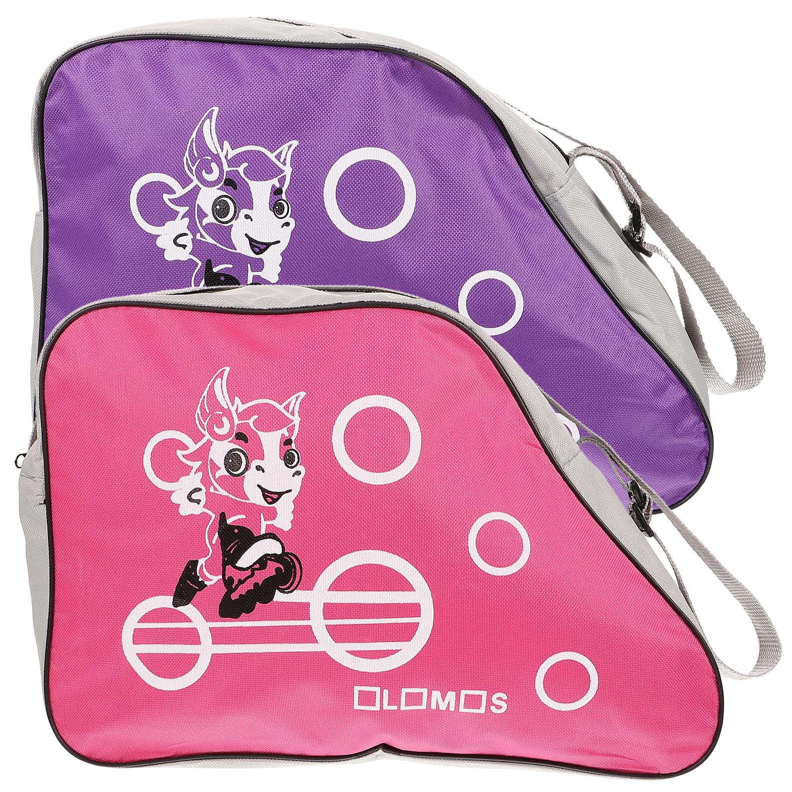 Happyyami 2pcs Borsa per Pattini a Rotelle in Tessuto Oxford, Borsa per Scarpe da Pattinaggio, per il Trasporto di Pattini a Rotelle, con Tracolla Regolabile