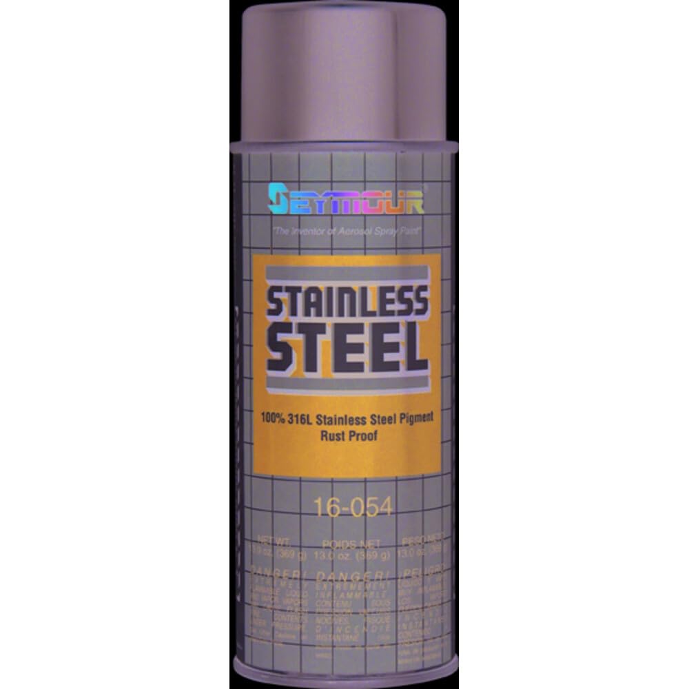 Farba w sprayu ze stali nierdzewnej do ochrony rdzy - spray ze stali nierdzewnej 473.6 g Can, 368.5 g. Waga netto wg Seymour