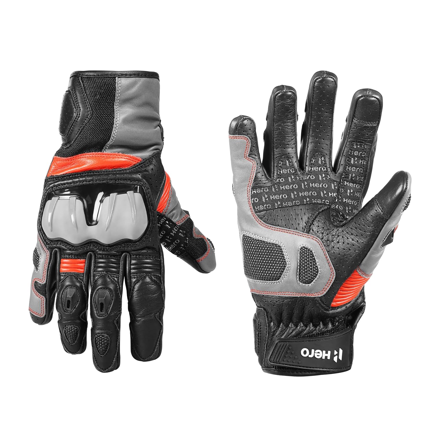 Hero MotoCorp Cycling Leather Short Riding Gloves - Knuckle & Finger Protection, Touch Screen Sensitive, with Palm Slider... - Review, Price and Buying Guide