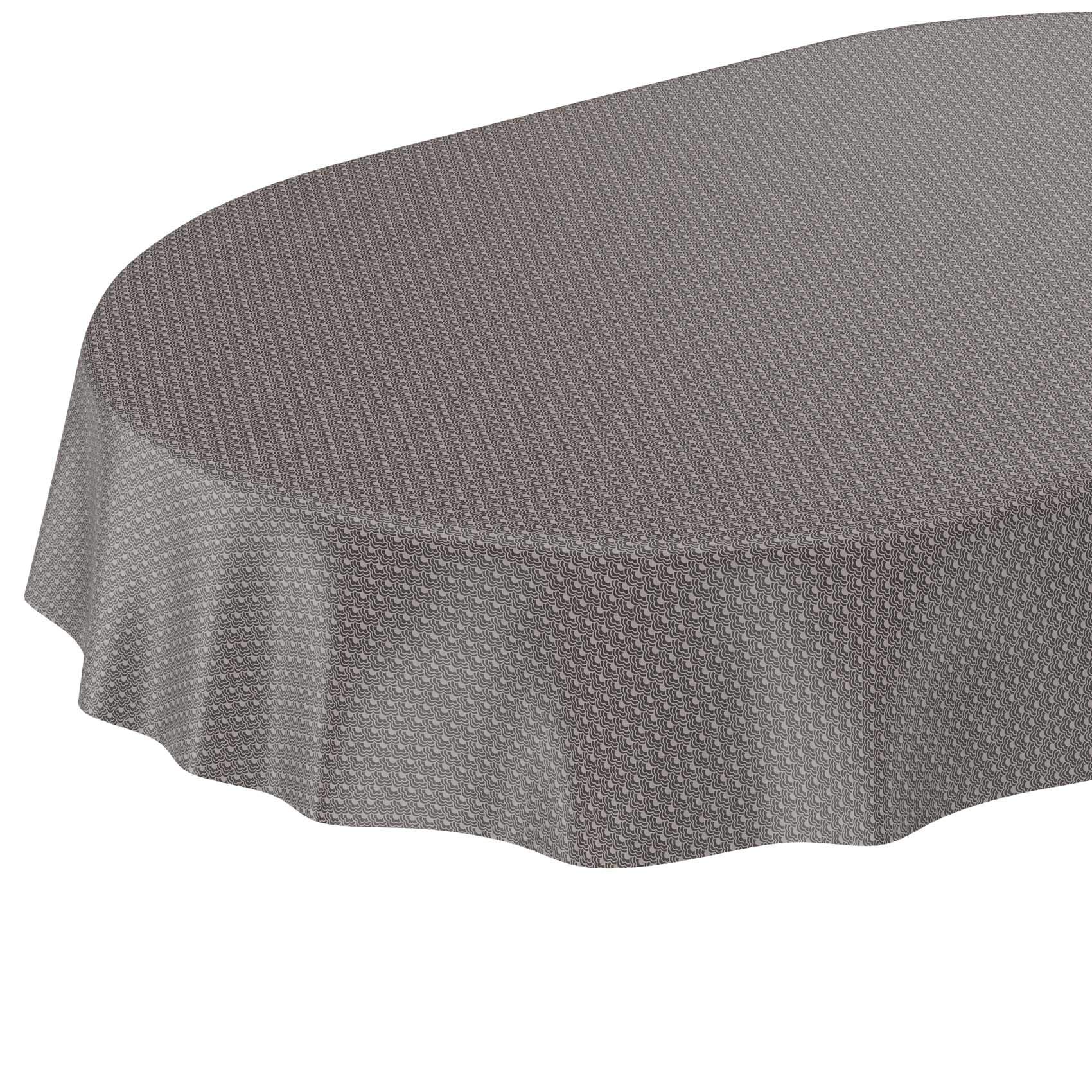 ANRO - Mantel de hule lavable, diseño moderno, color gris oscuro, ovalado, 220 x 140 cm