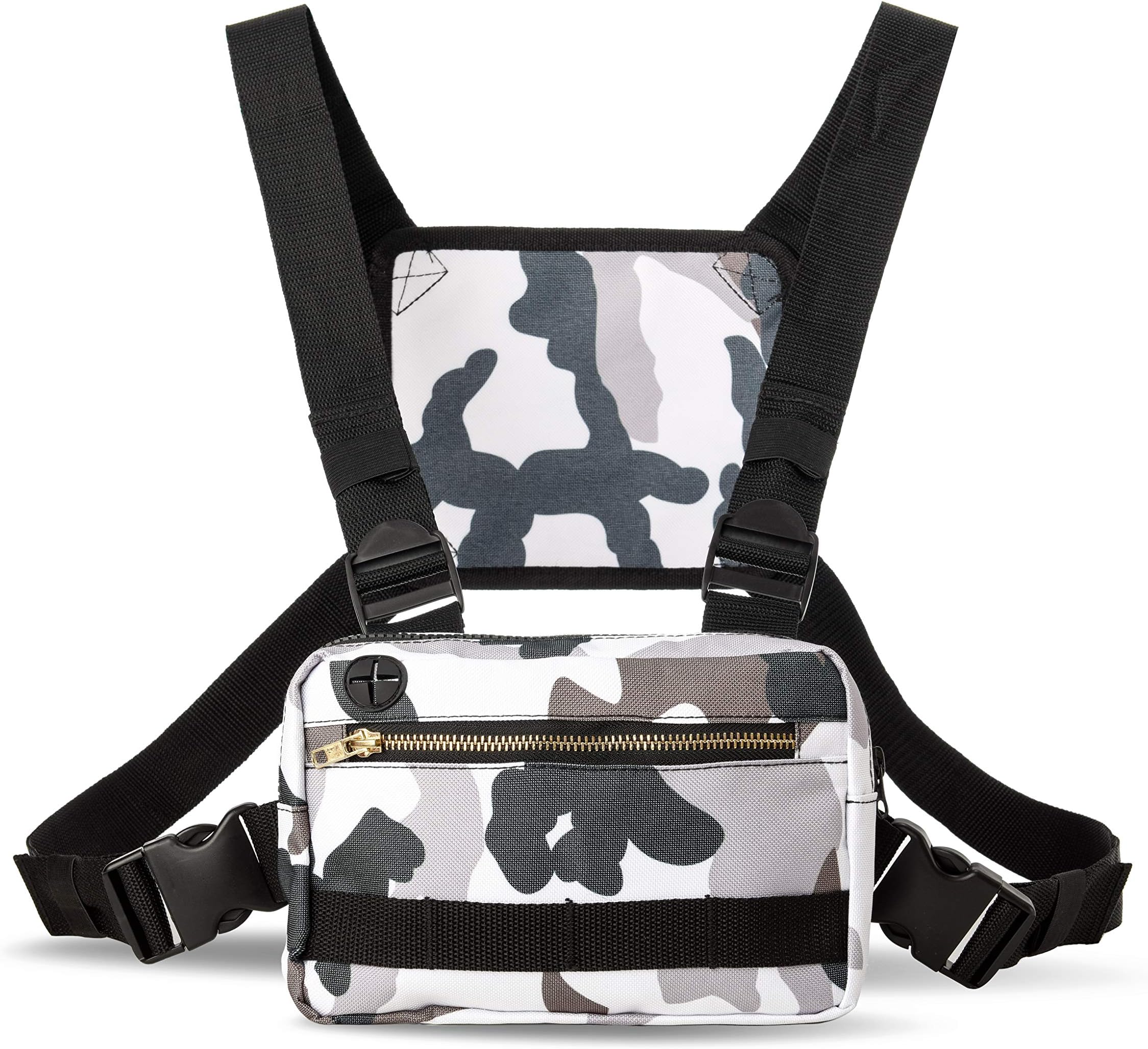 alchilalart Chest Bag for Men, Chest Tactical Bag for Mens and Womens, Outdoor Sports Riding Running Skateboard Hiking