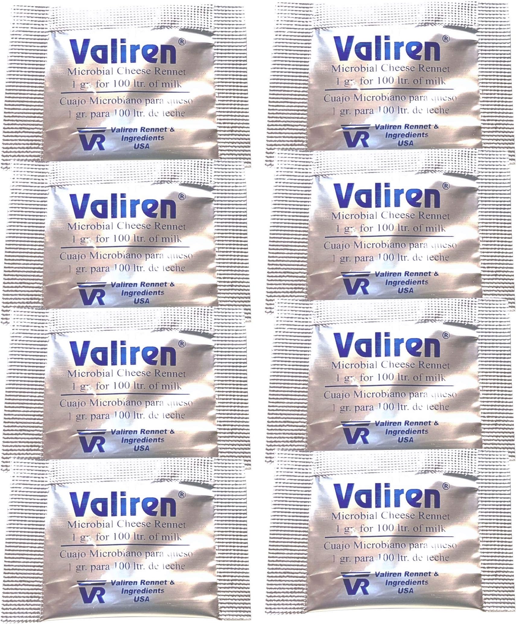 Microset Microbial Rennet Pack of 7 sachets + 1 FREE (Total 8 x 1g) Use one sachet for 100 ltr of milk