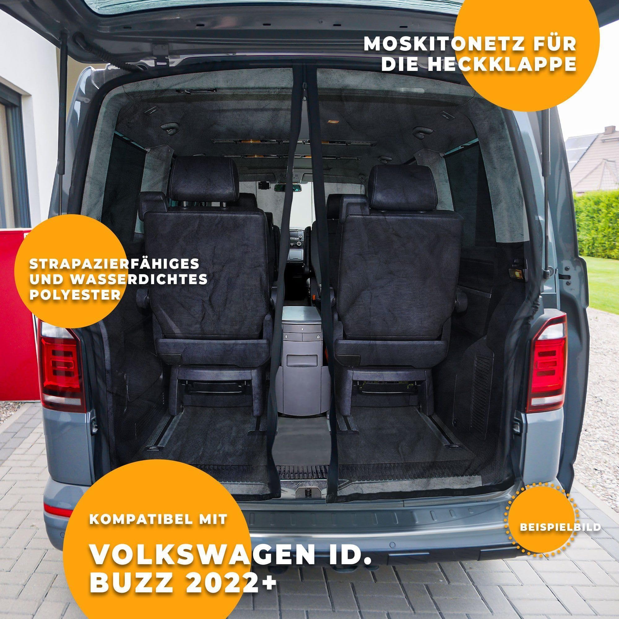 CHROMEMASTER | Magnetisches Fliegengitter für Camper, Campervan, Wohnmobil | Kompatibel mit VW ID. Buzz 2022+ | Moskitonetz, Schutzgitter Gegen Insekten, Ungeziefer, Mücken und Spinnen