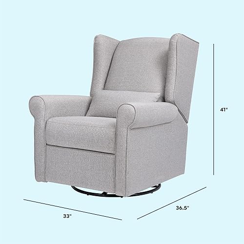 Miniatura 3 de DaVinci Hayden - Planeador reclinable y giratorio en gris brumoso oro verde y certificado CertiPUR-US