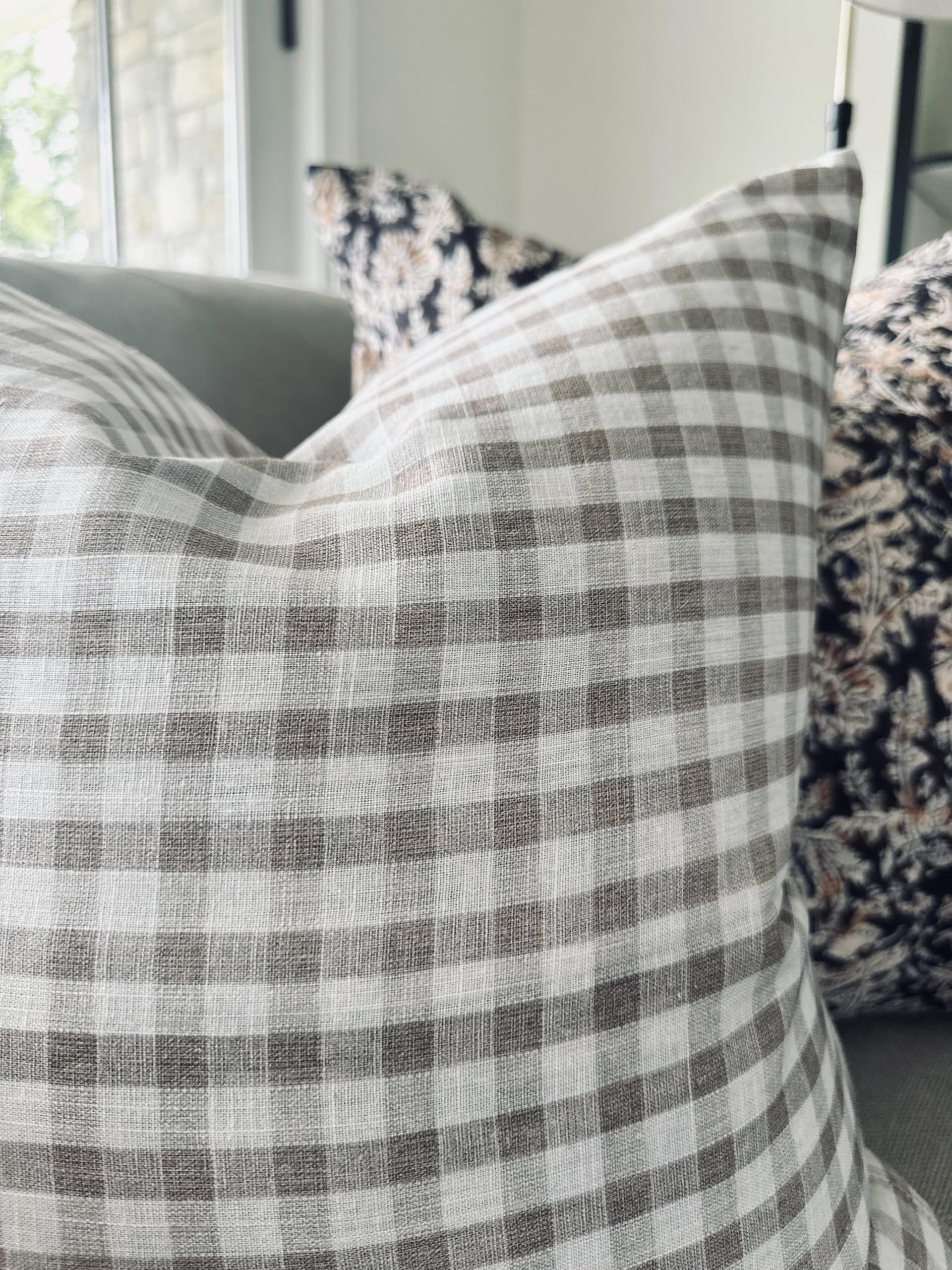 Fall Pillow Cover Set, Block Print Pillow Combination, Farmhouse Pillow Combo, Dark Pillow Set, Throw Pillow For Couch, Black Accent Pillow - Laurel And Blush