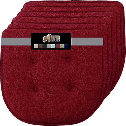 Miniatura 15 de Gorilla Grip - Cojines de espuma viscoelástica para silla, comedor, mesa de cocina, sillas de oficina, se mantienen en su lugar, de microfibra, Negro