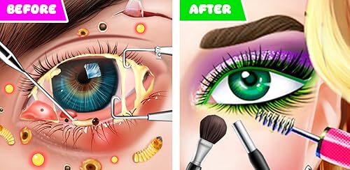 ASMR Doctor Eye Makeup Parlor Eyes Hospital Makeover Salon Girls Clinic Game: Surgery Simulator Beau