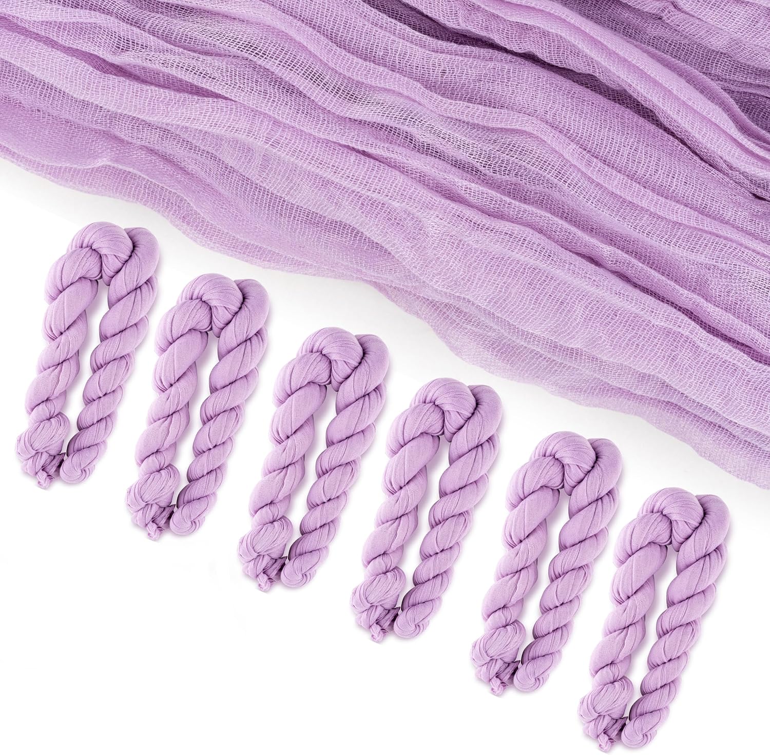 6 Pack Cheese Cloth Table Runners, 10 Foot Cheesecloth Table Runner Boho, Cheesecloth Table Runner 35x120, Lavender Cheesecloth Table Runner, Purple Table Runners, Wedding Arch Draping Fabric