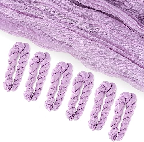 Paquete de 6 caminos de mesa de tela de queso, camino de mesa de estopilla de 10 pies, bohemio, camino de mesa de estopilla de 35 x 120, camino de