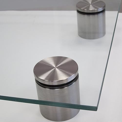 Miniatura 4 de GlideRite - Separadores de acero inoxidable de 1 pulgada de diámetro x 1-12 pulgadas para paneles de arte de letreros de vidrio, paquete de 12