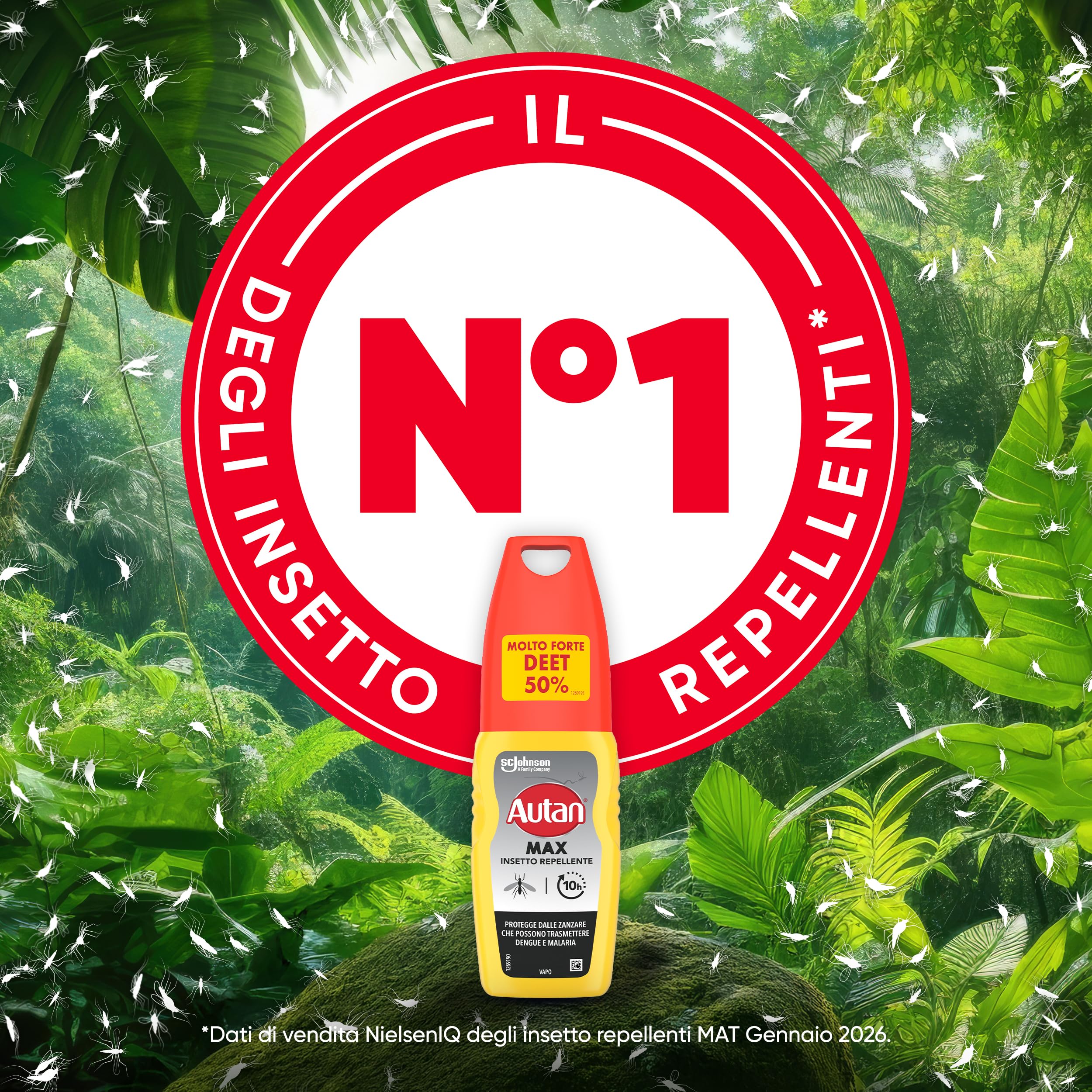 Autan Max, Deet 50%, Spray Antizanzare, Insetto Repellente, Viaggi Tropicali e Zone Infestate, Protezione fino a 10 ore, Contro Zanzare che Possono Trasmettere Dengue e Malaria, 1 Confezione da 100ml