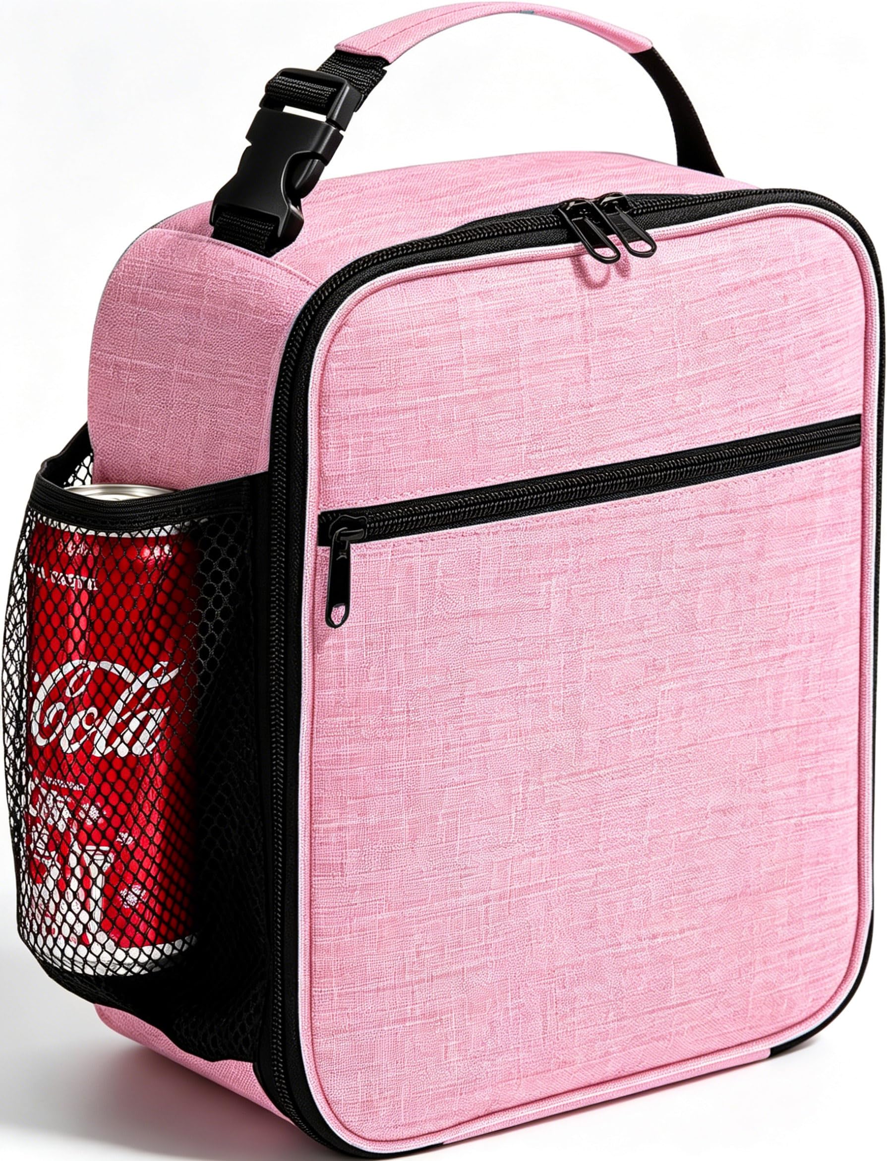 ZM-YOUTOO Lunch Box for Men - Reusable Lunch Bag Men Adult Women- Insulated Small LunchBox (Pink)