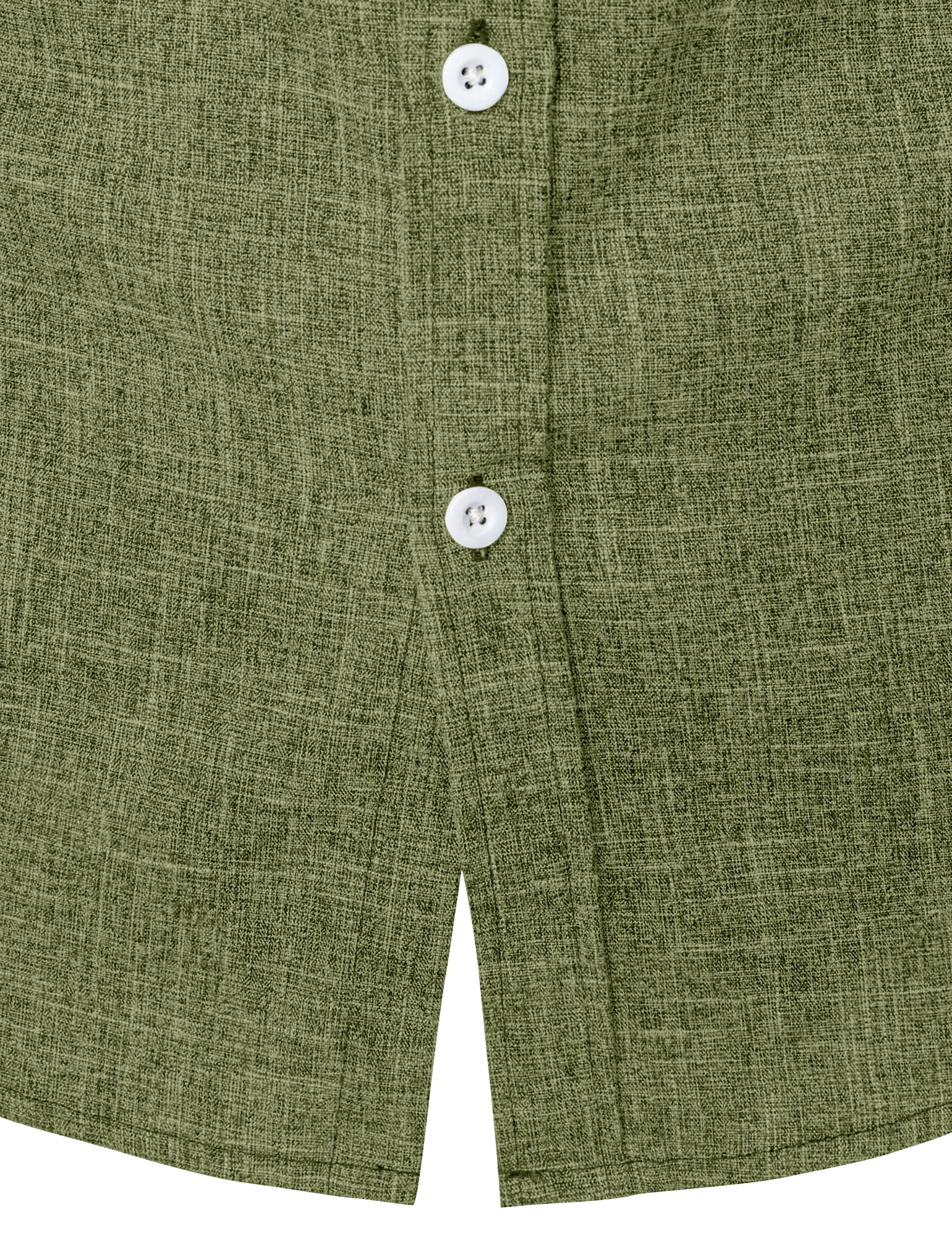 PARKLEES Chemise boutonnée à manches courtes pour homme - En lin texturé - Décontractée - Vacances - Plage - Été