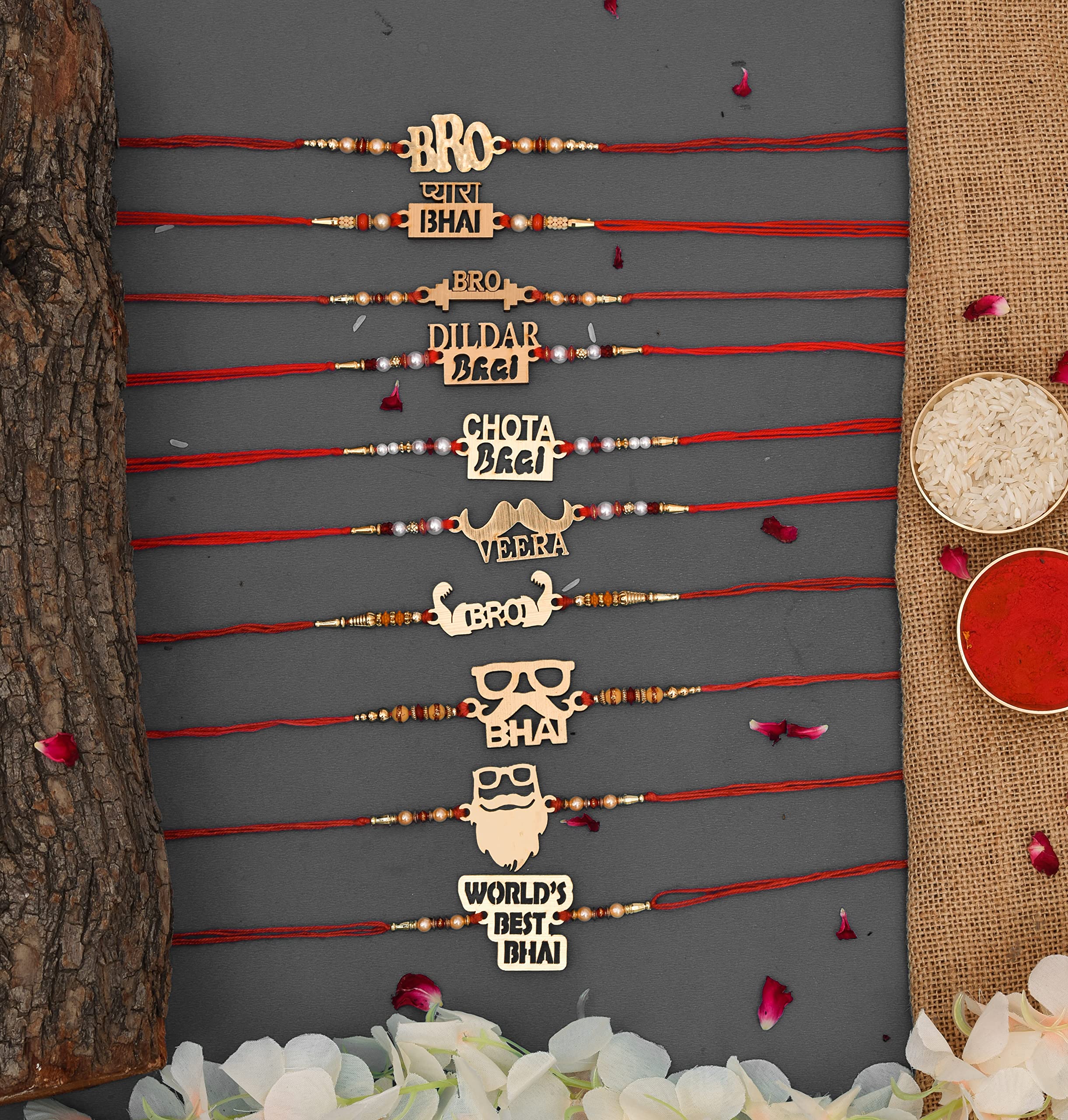 Pride Store Kids Rakhi Cartoon Charactor Rakhis Pack of 10 with Roli Chawal, Rakhi for Bro, Little Bro Bhai, kid , Chota Bhai Bhaiya, Brother, Girls Boys Childrans Rakhi set Younger brother