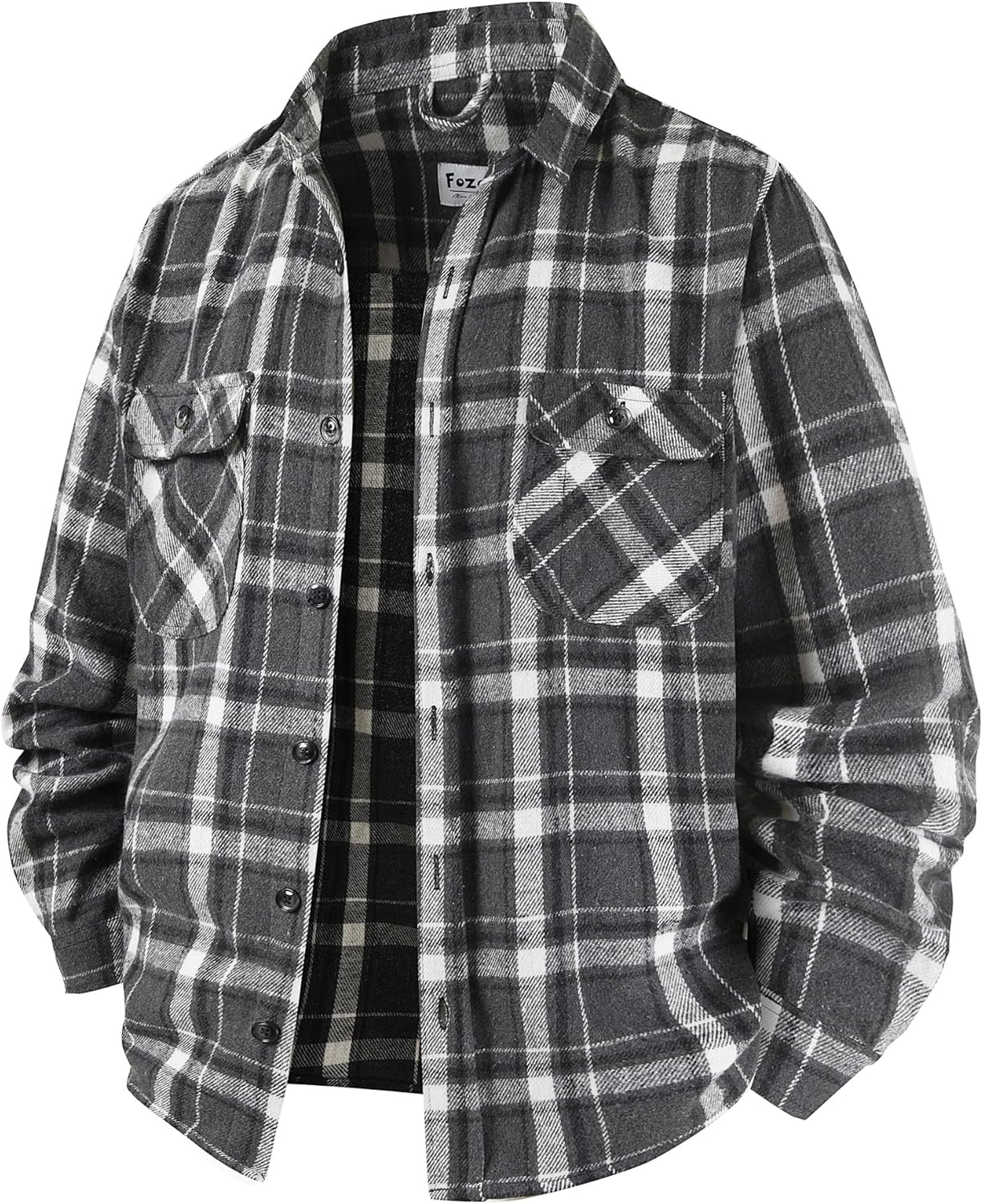 Men's Flannel Shirts Button Down Plaid Shirt Jacket for Men Flannel Shirt Jacket with Pockets