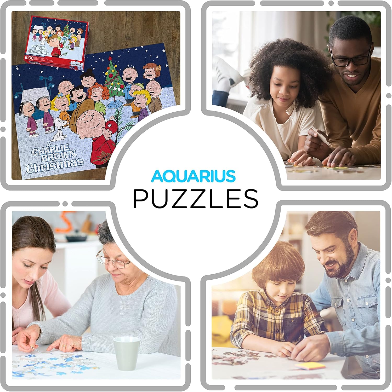 Aquarius Peanuts Charlie Brown Puzzle Collage Christmas 1000 Piece Jigsaw Puzzle | A Charlie Brown Christmas