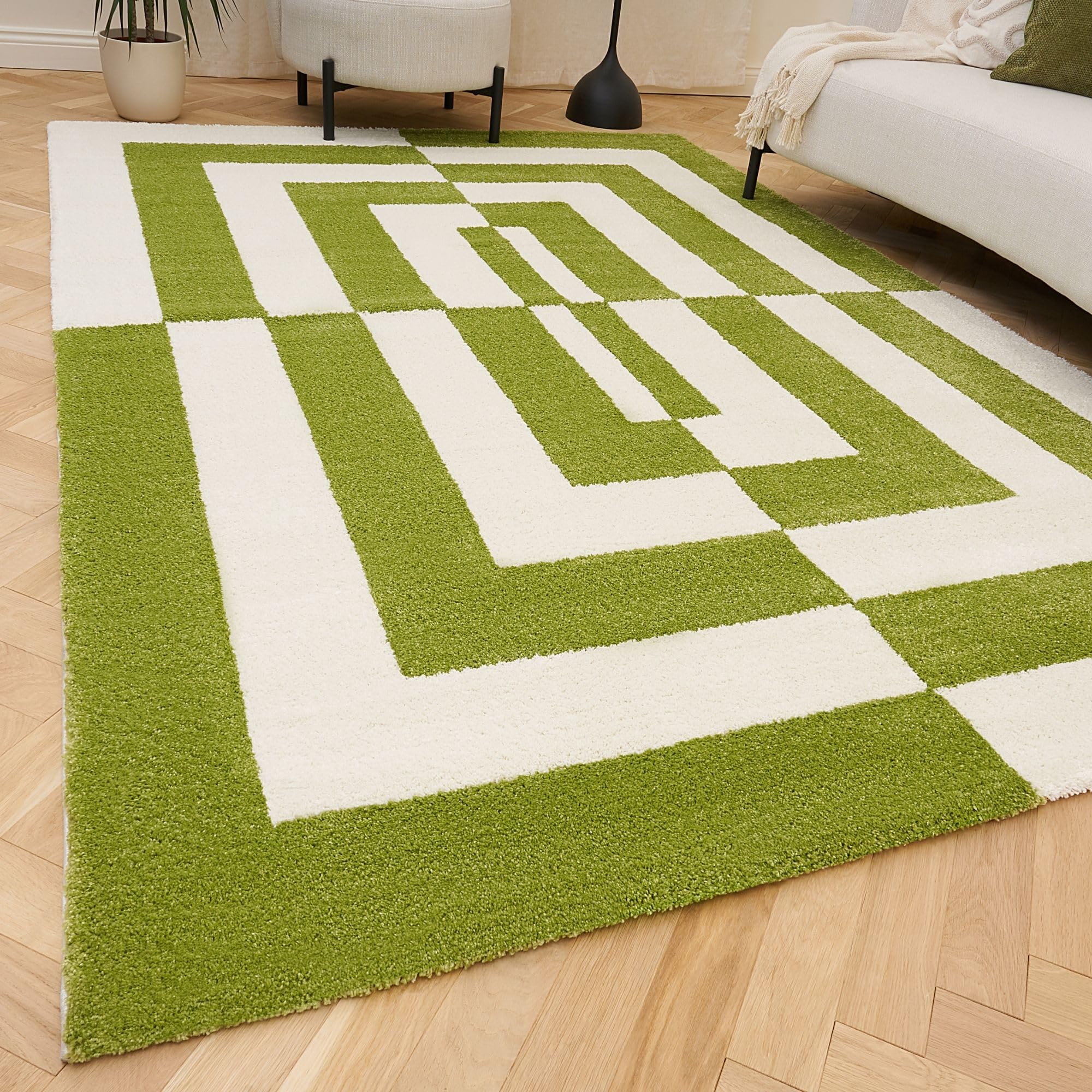 The Rugs Green/White Joli Geometric & Rug - 200X290 Cm