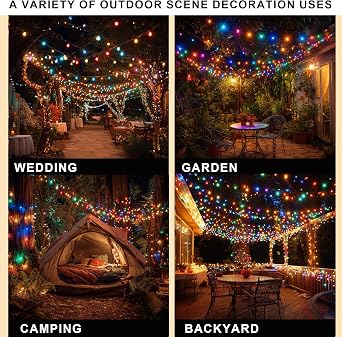 Dazzle Bright Christmas String Lights, 30M 300 LED Christmas Tree Lights with 8 Modes and Timer, Waterproof Green Wire Light Outdoor for Indoor Patio Garden Xmas Party Decorations, Multi-Coloured [Energy Class G]