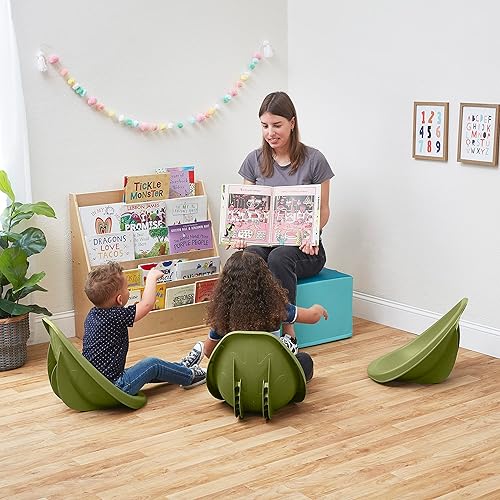 Miniatura 104 de ECR4Kids Leaf - Asiento de suelo, silla mecedora, color rojo, 6 piezas Azul,Contemporáneo,Tono tierra,Esmeralda/Sólidos,Verde Fern,Verde,Gris,Verde