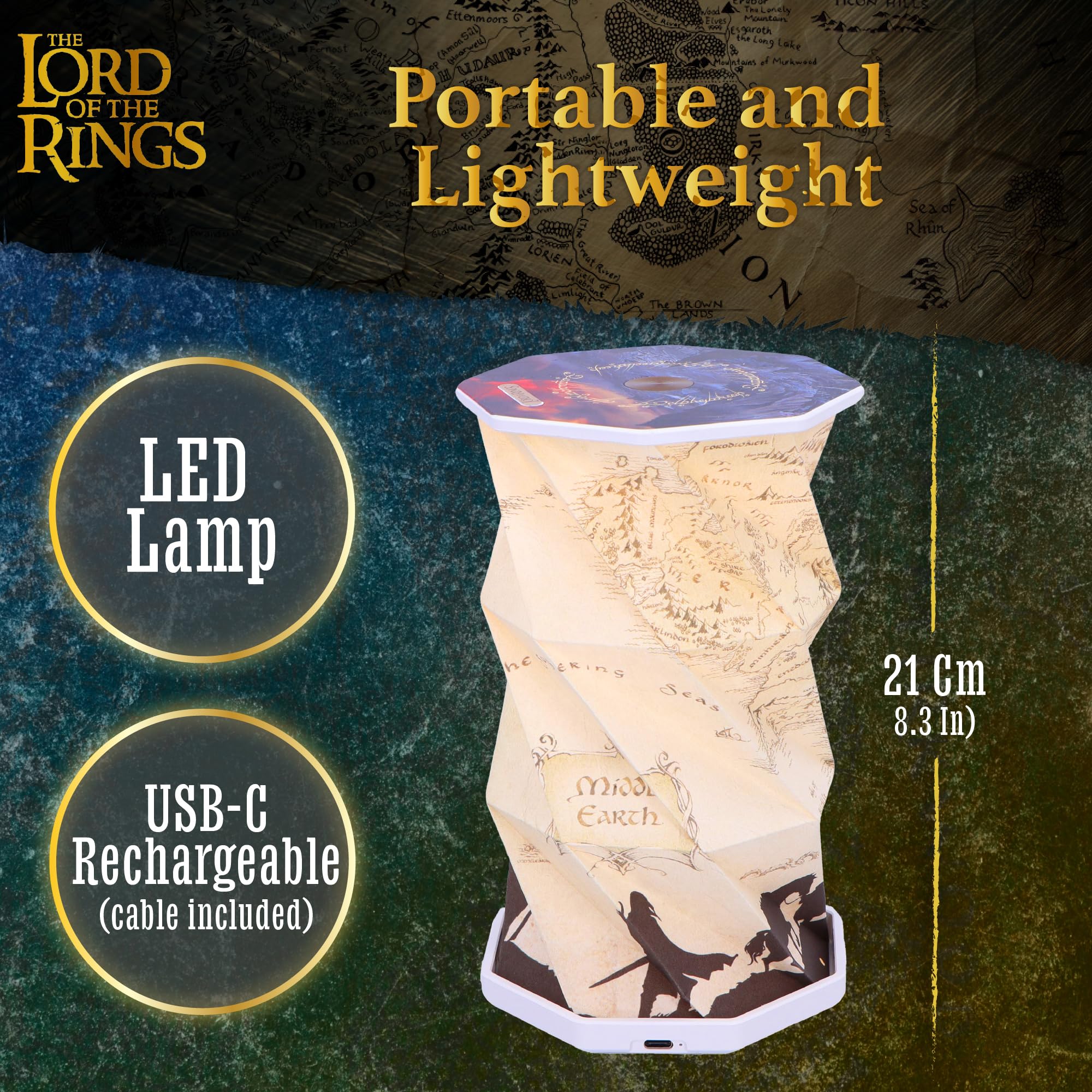 Nemesis Now Lampe LED Pliable 21 cm Le Seigneur des Anneaux