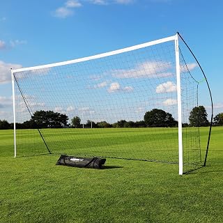 QUICKPLAY Kickster Portable Soccer Goal - Ultra Portable Backyard Net, 2-Min Quick Setup, Carry Bag Included for Kids & Adults (Single Goal)