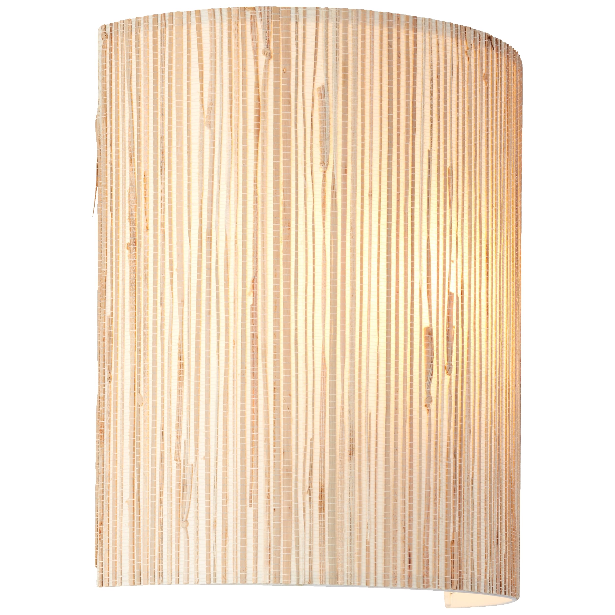 Lightbox Applique murale style nature - 26 x 23 cm - spot mural décoratif avec abat-jour en jonc de mer - dimmable uniquement avec variateur externe - pour le salon - douille E27 - en métal/jonc de