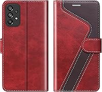 Vista 68 de para Samsung Galaxy A14 5G (2023) Funda tipo cartera, Funda de cuero con tapa [Bloqueo RFID] Soporte para tarjetas de crédito Folio Soporte