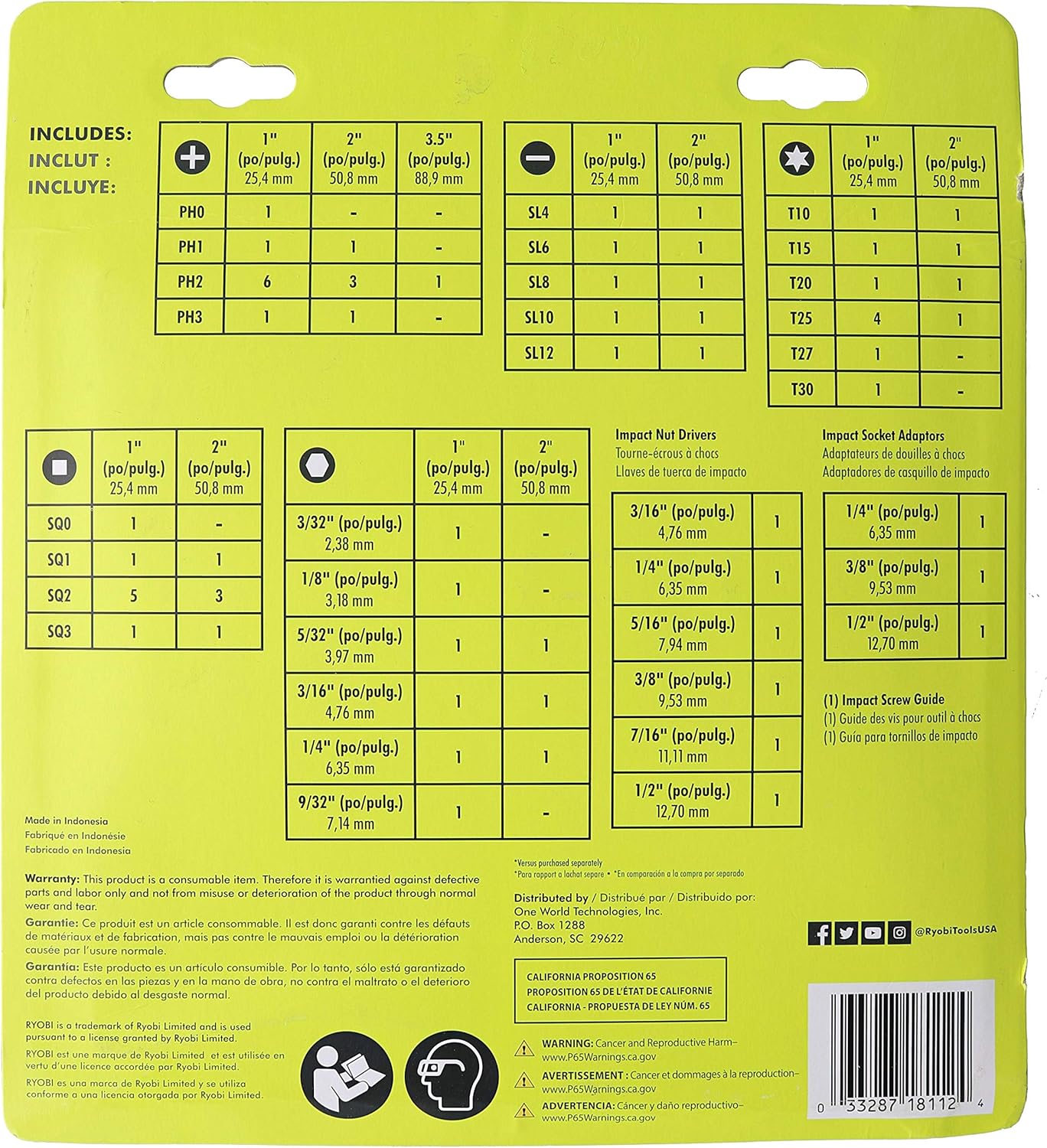 Ryobi - AR2040 - Impact Rated Driving Kit - 70-Piece - - 
