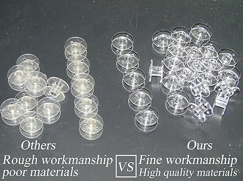 Miniatura 6 de Ceeyali 25 bobinas de plástico transparente para máquina de coser con estuche de bobina, compatibles con múltiples máquinas de coser como máquina de