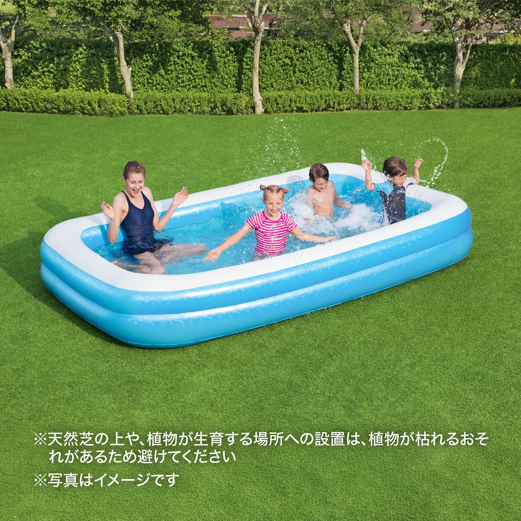 Bestway – Piscine familiale 54150 305 x 183 x 46 cm Couleur