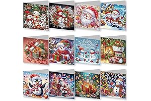 Christmas Snowman DIY Diamond Painting Cards