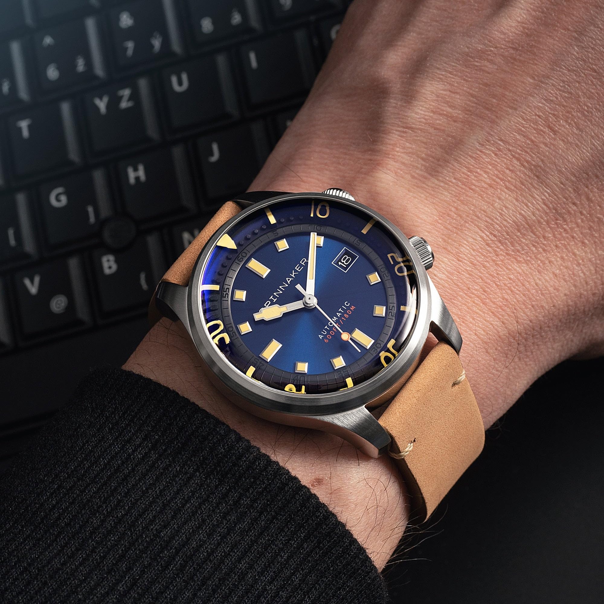 Spinnaker Bradner Orologio da uomo 42 mm automatico a 3 lancette con cinturino in vera pelle o acciaio inossidabile SP-5062
