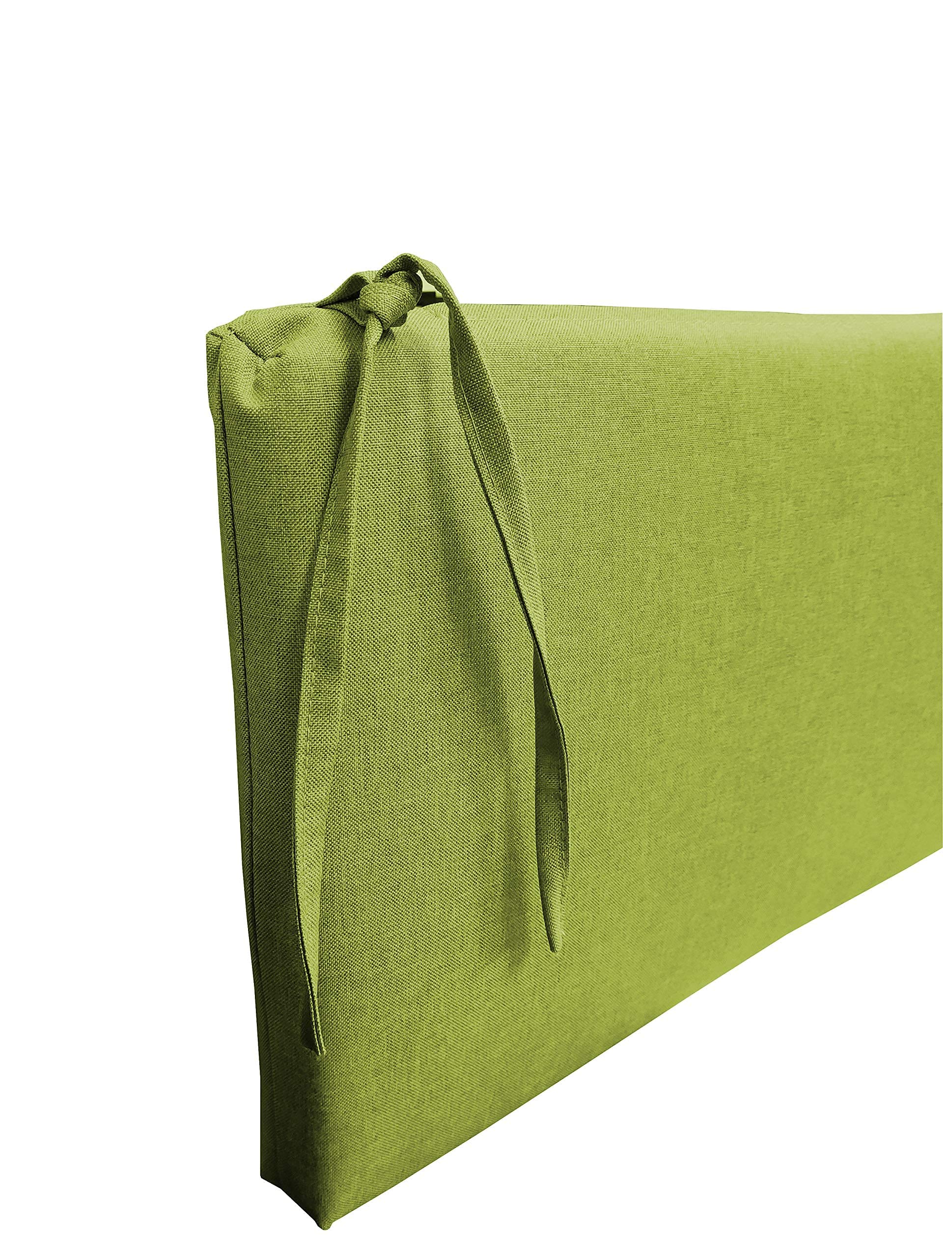 chilly pilley Bankkissen Bankauflage Polsterauflage Reißverschluss mit Schlaufen Kissen für Gartenbank Gartenbankauflage für Gartenmöbel Sitzkissen & Rückenkissen Outdoor (100 x 40 x 5 cm, Grün)