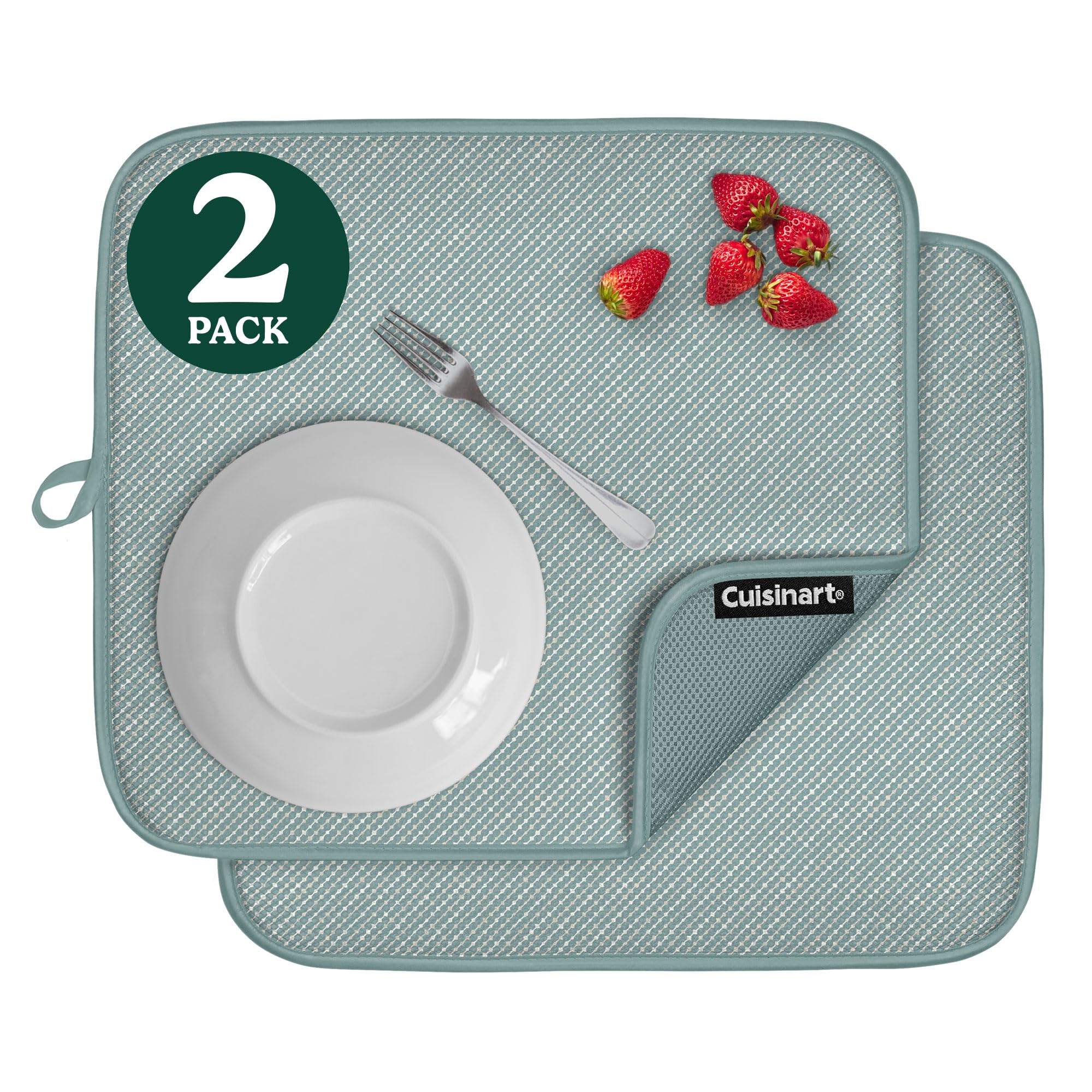 Amazon.com: Cuisinart Dish Drying Mats for Kitchen Counter - (2) 16