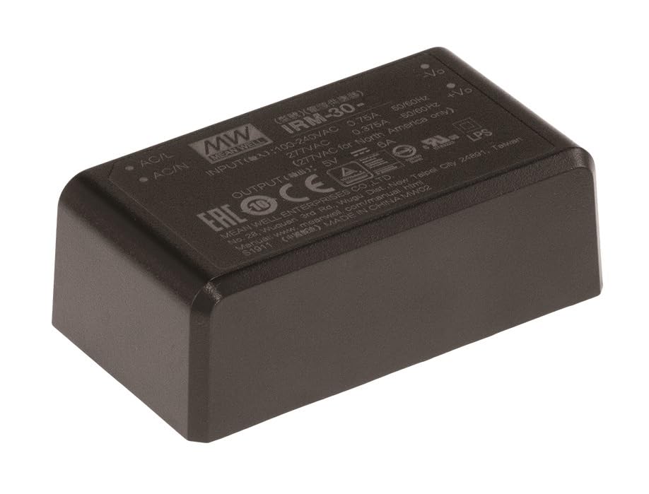 MEAN WELL IRM-30-12 Miniature AC-DC Module Power Supply, 12 Volt, 2.5 Amp, 30 Watt