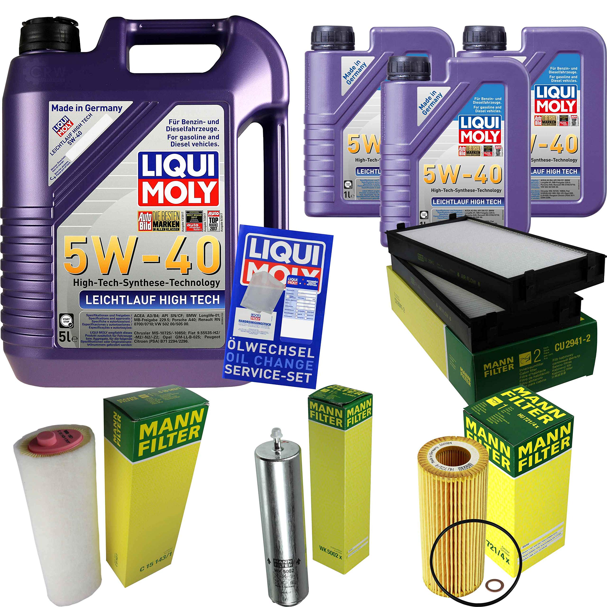 Pacchetto di ispezione 8 L LM LL High Tech 5W-40 + pacchetto filtro Man X5 9788362