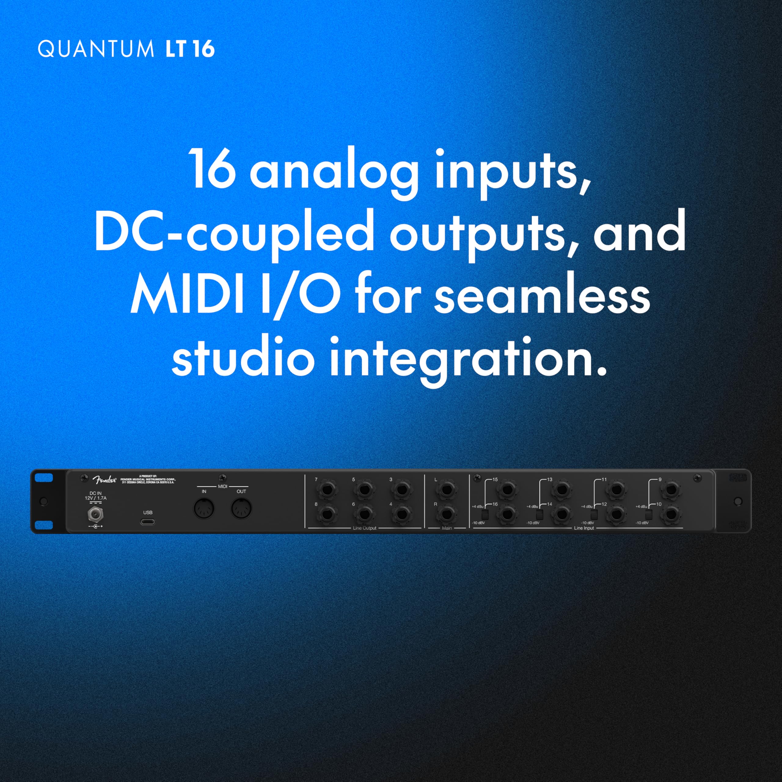 Amazon.co.jp: Fender Quantum LT 16 | 16インチ 8-out USB-C